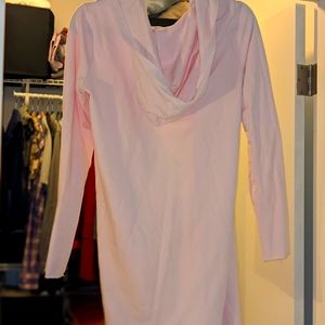 Pink lounge hooded cardigan